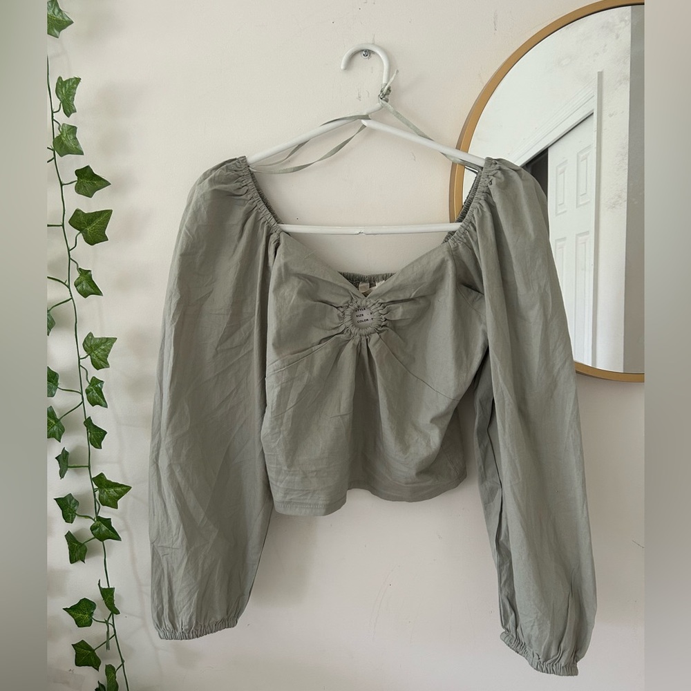 Green buffer blouse